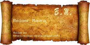 Beiner Maura névjegykártya